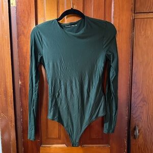 NWOT - Abercrombie Soft Matte Seamless Body Suit in Dark Green